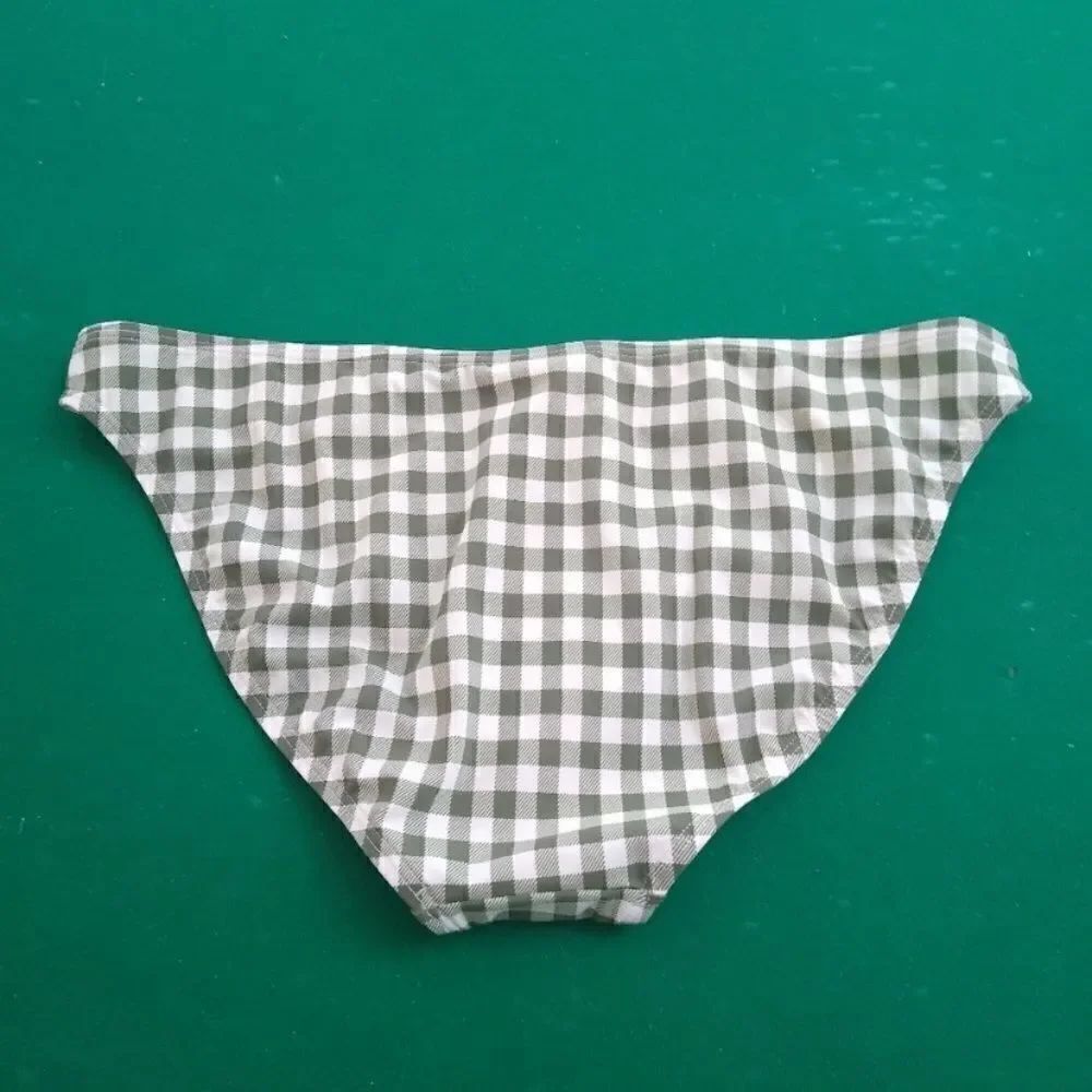 Tory Burch Green Gingham Hipster Bikini Bottoms - Picture 6 of 8